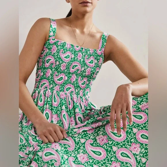 BODEN Peggy Paisley Jersey Maxi Dress Size 10 - Picture 2 of 16